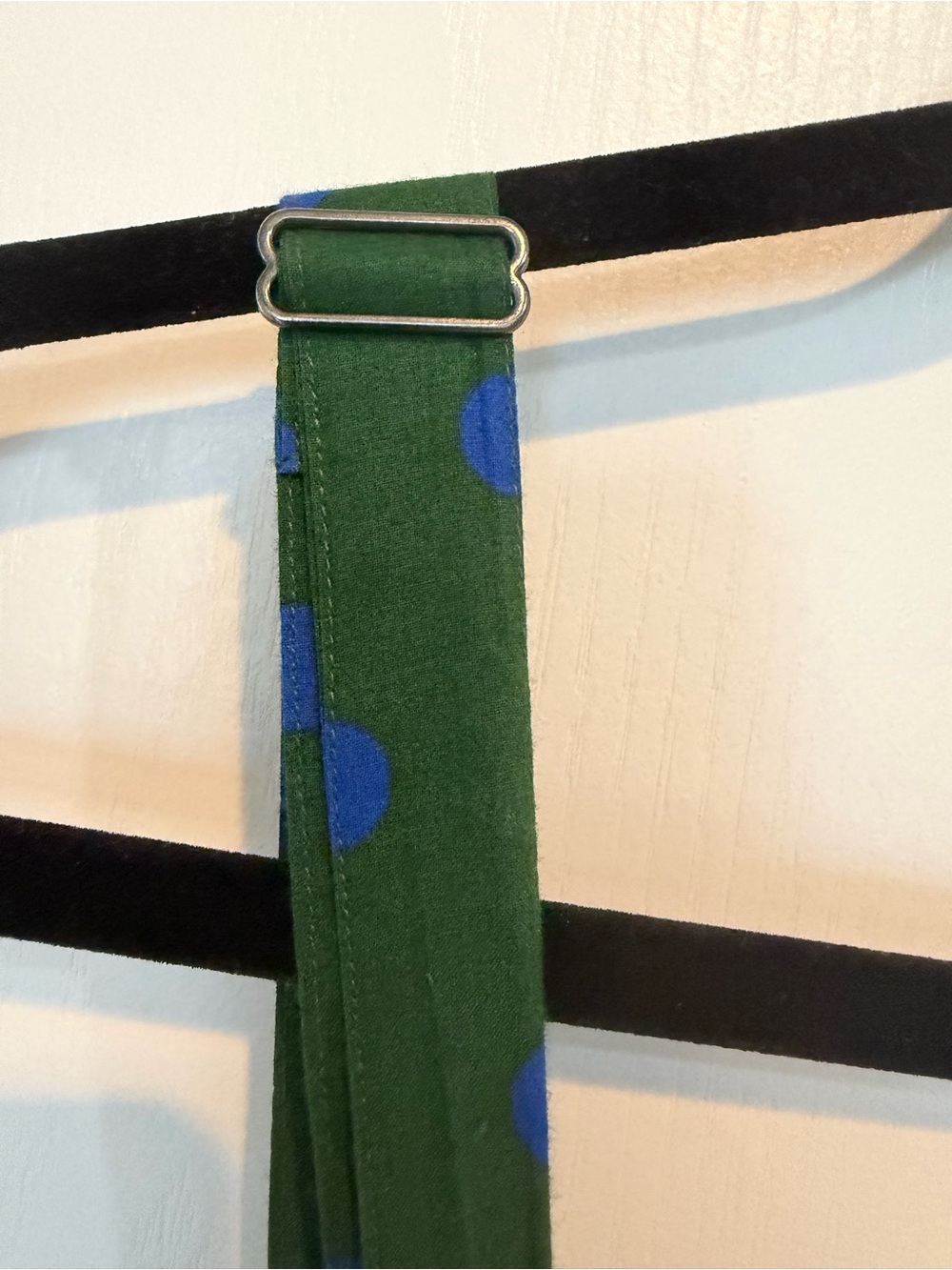 Anthropologie Pinnacle Smocked A-Line Midi Dress - Green with BluePolka Dots - M - Picture 8 of 9